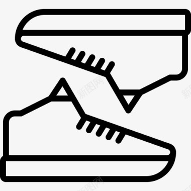 运动鞋篮球47直线型图标图标