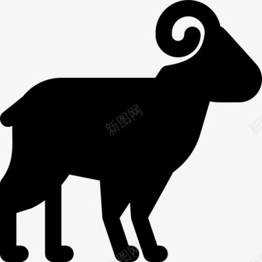 公羊野生动物6填充图标图标