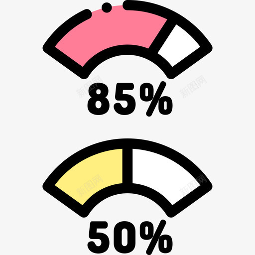 百分比信息图形元素8线颜色svg_新图网 https://ixintu.com 百分比 信息 图形 元素 颜色