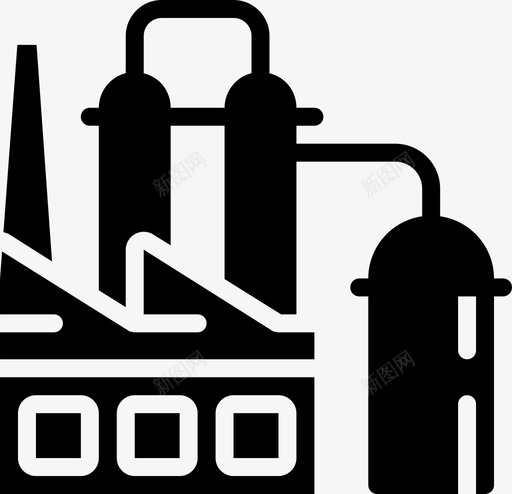 炼油厂石油和天然气6填充图标svg_新图网 https://ixintu.com 填充 天然气 炼油厂 石油