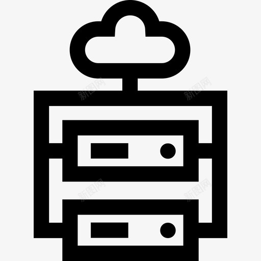 云数据库和服务器15线性svg_新图网 https://ixintu.com 数据库 服务器 线性