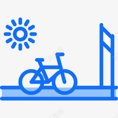 完成39号自行车蓝色图标图标