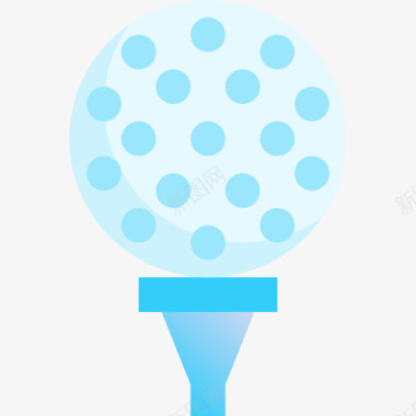高尔夫球高尔夫64蓝色图标