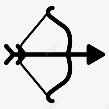 弓和箭丘比特爱图标图标