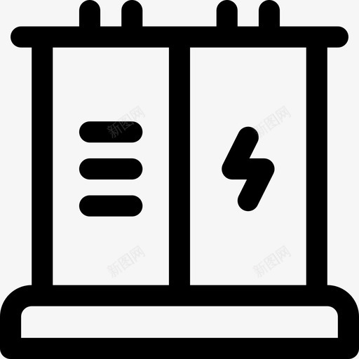 发电机电力高功率图标svg_新图网 https://ixintu.com 发电机 电力 电压 高功率