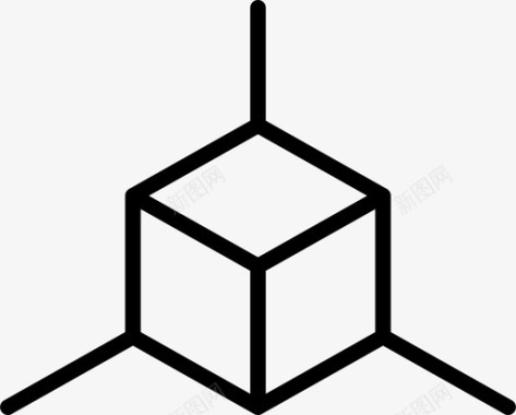 对象角立方体图标图标