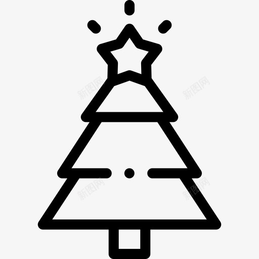 圣诞树圣诞264直线型svg_新图网 https://ixintu.com 圣诞树 圣诞 直线 线型