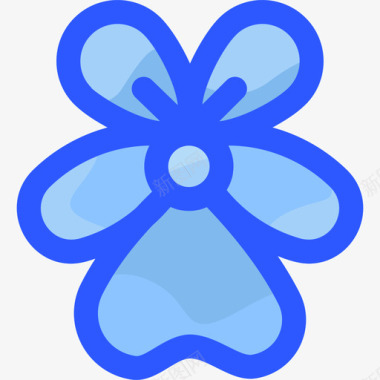 三色堇花22蓝色图标图标