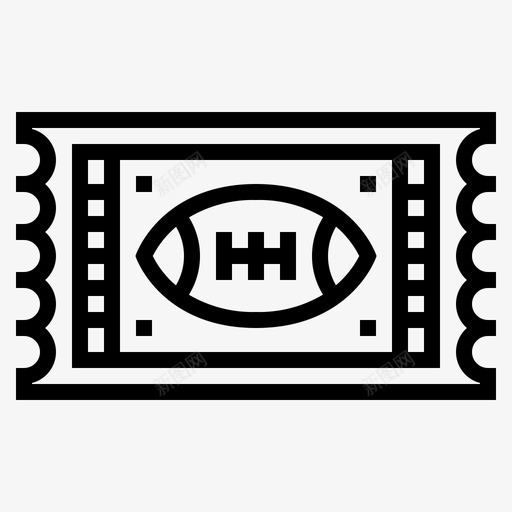 门票美式足球26直系图标svg_新图网 https://ixintu.com 直系 美式 足球 门票