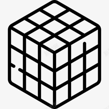 鲁比克斯立方体游戏93线性图标图标