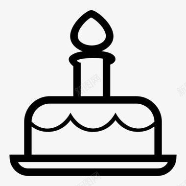 生日蛋糕纸杯蛋糕派对图标图标