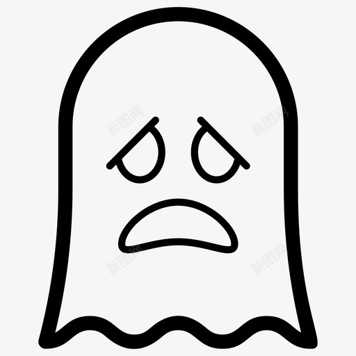 困惑的幽灵表情符号情感svg_新图网 https://ixintu.com 表情 符号 困惑 幽灵 情感 向量 图标