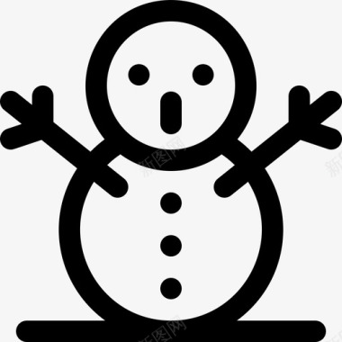 雪人冬季102直线型图标