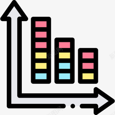 条形图信息图形元素8线性颜色图标