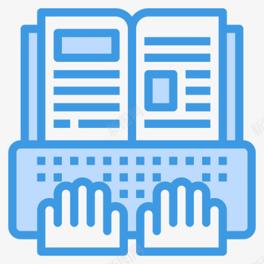 电子书在线教育37蓝色图标