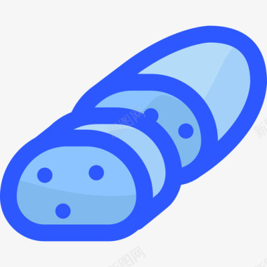 面包意大利食品3蓝色图标