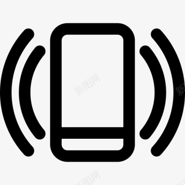 铃声电话和手机1线性图标图标