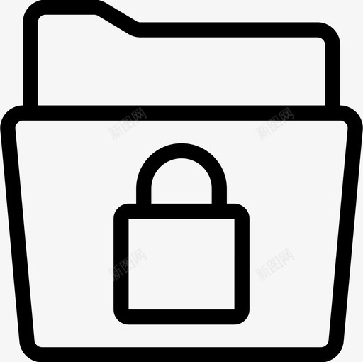 锁存档目录图标svg_新图网 https://ixintu.com 公文包 存档 文件 文件夹 目录
