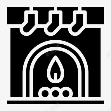 壁炉圣诞265雕文图标