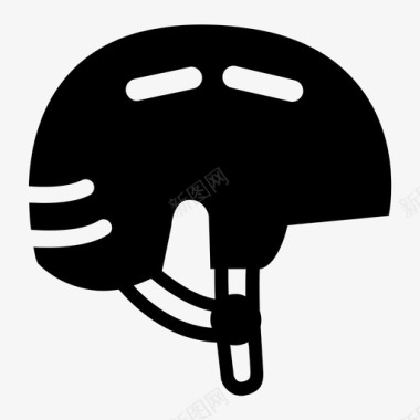 头盔自行车滑板图标