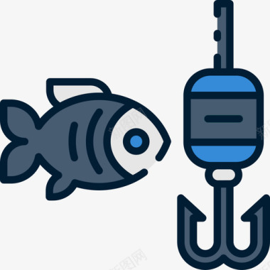 鱼饵钓鱼57线形颜色图标