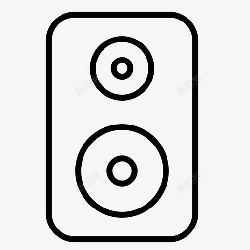 扬声器音响低音喇叭svg_新图网 https://ixintu.com 扬声器 音响 低音 喇叭 设备 常规 轮廓