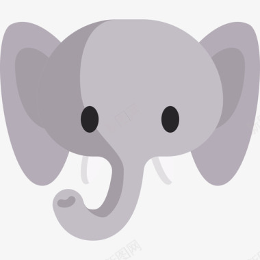 大象野生动物39平坦图标