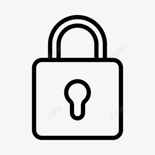 锁保险79直线型svg_新图网 https://ixintu.com 保险 直线 线型