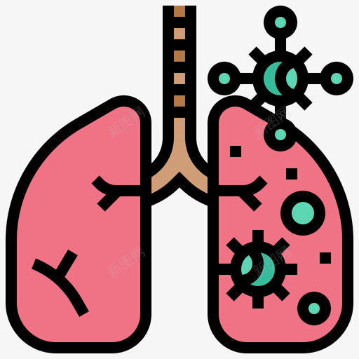 肺炎冠状病毒covid198线状颜色图标svg_新图网 https://ixintu.com covid19 冠状 病毒 线状 肺炎 颜色