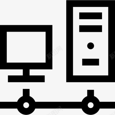 连接数据库和服务器15线性图标