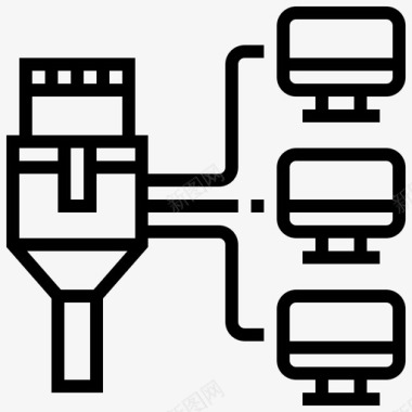 局域网网络分析7线性图标