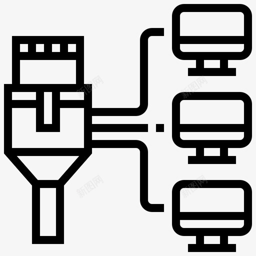 局域网网络分析7线性svg_新图网 https://ixintu.com 局域网 网络 分析 线性