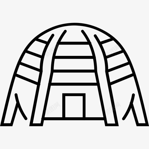 蒙古包建筑雨篷图标svg_新图网 https://ixintu.com 地标 帐篷 建筑 科威特 蒙古包 雨篷