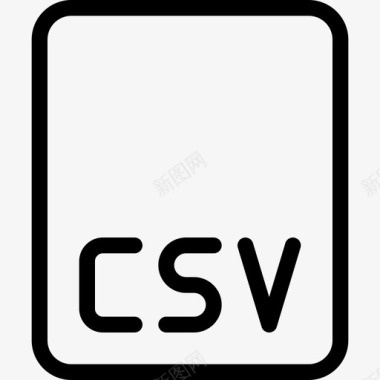 Csv文件格式web应用程序编码文件3线性图标