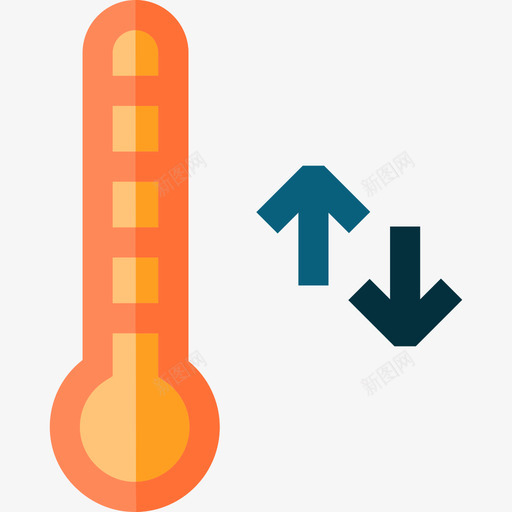 温度计天气270扁平图标svg_新图网 https://ixintu.com 天气 扁平 温度计