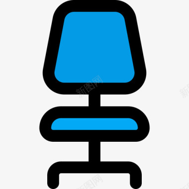 办公椅办公办公室2线性颜色图标