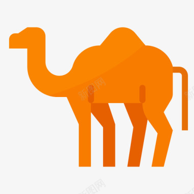骆驼动物78扁平图标图标