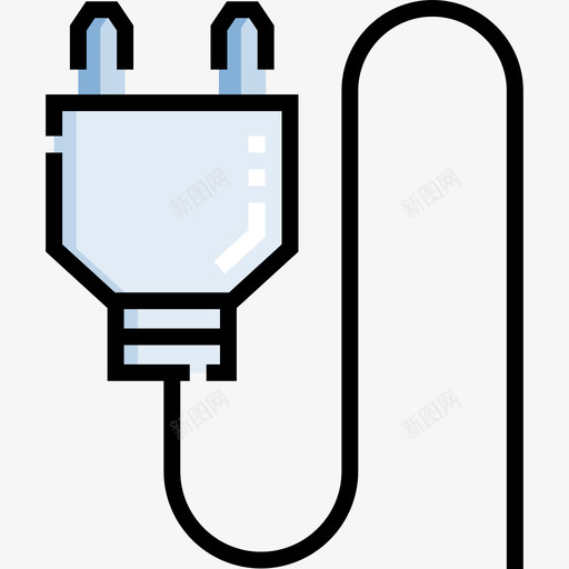 插头电工工具和元件10线颜色图标svg_新图网 https://ixintu.com 元件 工具 插头 电工 颜色