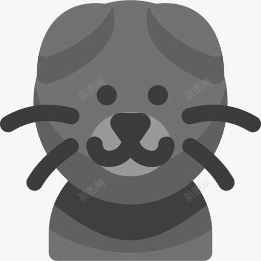 苏格兰折叠猫猫品种4扁平svg_新图网 https://ixintu.com 苏格兰 折叠 品种 扁平