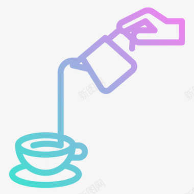 水罐咖啡壶2梯度图标图标