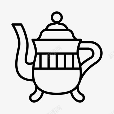 茶壶古董精致瓷器图标