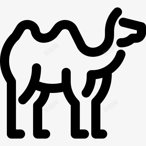 骆驼野生动物4直系图标svg_新图网 https://ixintu.com 直系 野生动物 骆驼