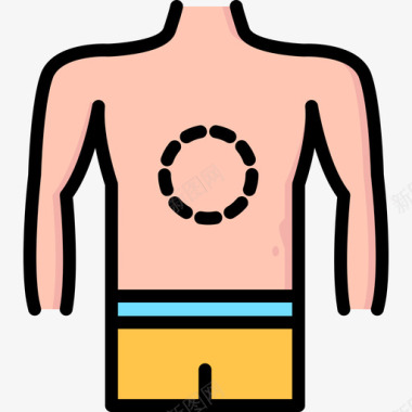 身体整形手术45线性颜色图标