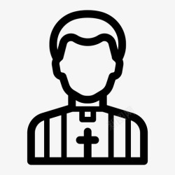 天主教神父天主教牧师天主教神父化身图标高清图片