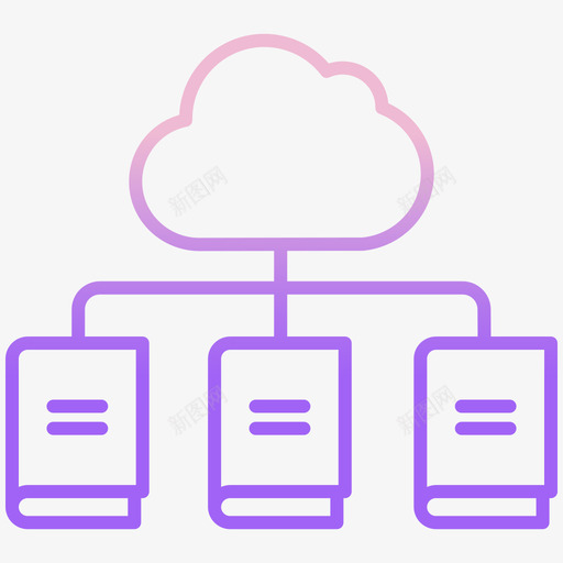 云图书馆在线教育41轮廓梯度svg_新图网 https://ixintu.com 云图 图书馆 在线教育 轮廓 梯度