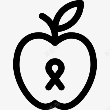 苹果世界癌症意识日第13天线性图标