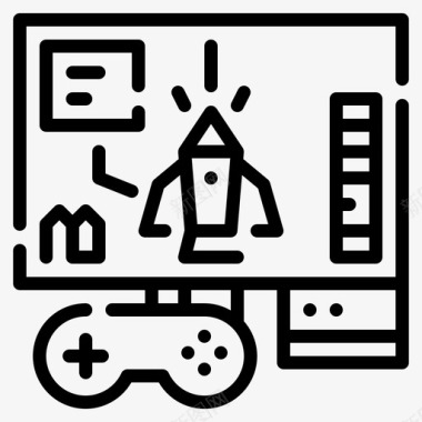 游戏板24视频游戏线性图标