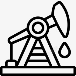 石油和天然气钻探机7线性图标
