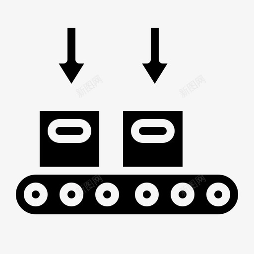 输送带齿轮制造图标svg_新图网 https://ixintu.com 制造 坚固 机械 生产 结构 输送带 齿轮