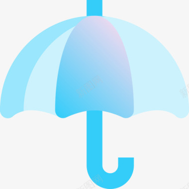 雨伞高尔夫64蓝色图标
